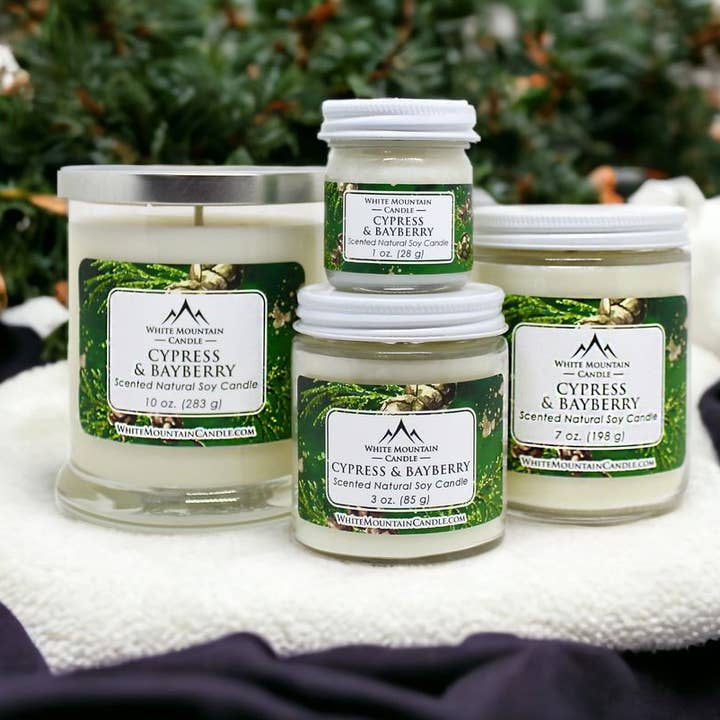 Cypress & Bayberry Handcrafted Soy Candles for wholesale by White Mountain Candle