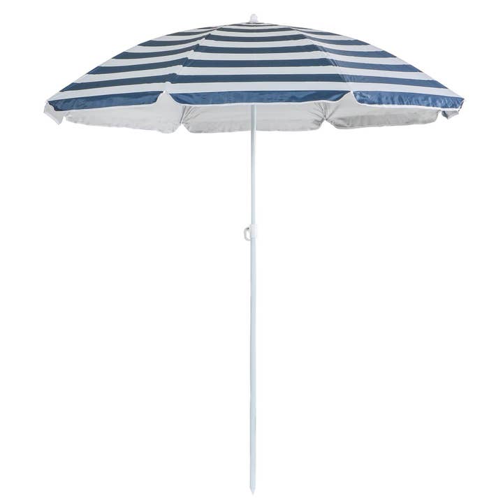 Harbour Housewares Parasol de plage en métal Bleu 1,74 x 1,93 m pour la vente par Rinkit Ltd