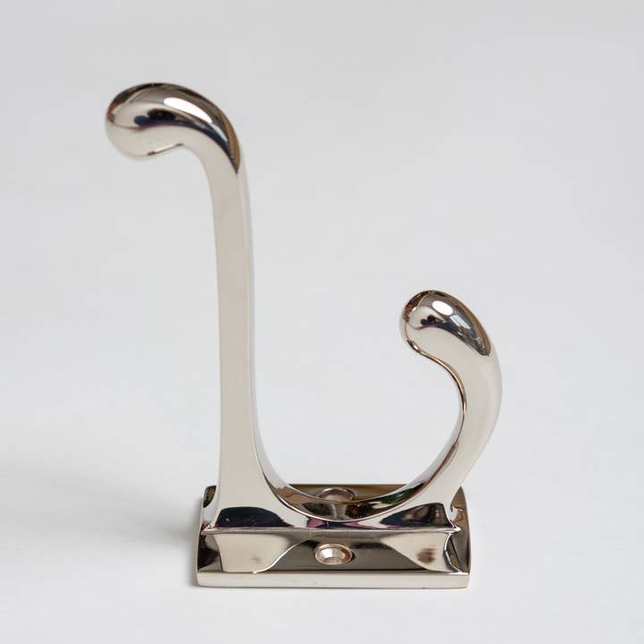 Brass bee – wholesale Wall hook – Solid Brass square Coat Hook - Nickel Finish