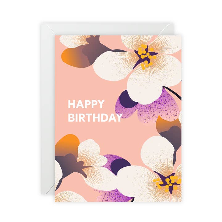 Bloemen Verjaardagskaarten — Verjaardagskaart - Geïllustreerd, Bloemen, Modern voor wholesale door Donkey Laserbeam