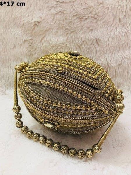 METAL FOOTBALL FLILGREE BAG for wholesale by Ricki designs