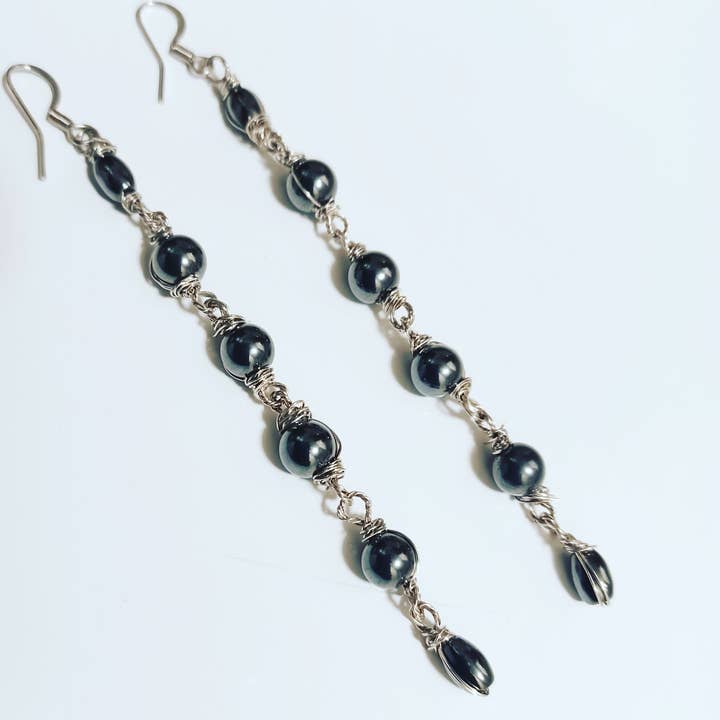 Long Hematite Earrings for wholesale by Design Your Own Jewelry W O R K S H O P