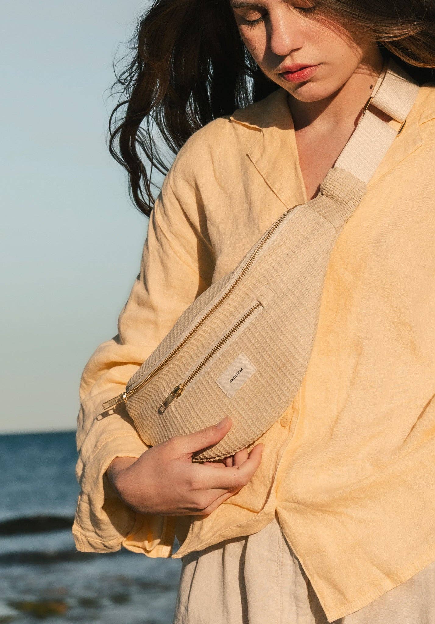 Recitem - Wholesale Crossbody Bag - Unisex - Banane raphia Clara0