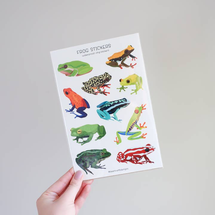 Beehive 95 Designs – Großhandel Aufkleber – Vinyl-Aufkleberfolie mit Froschmotiv — Pädagogische Naturkunst