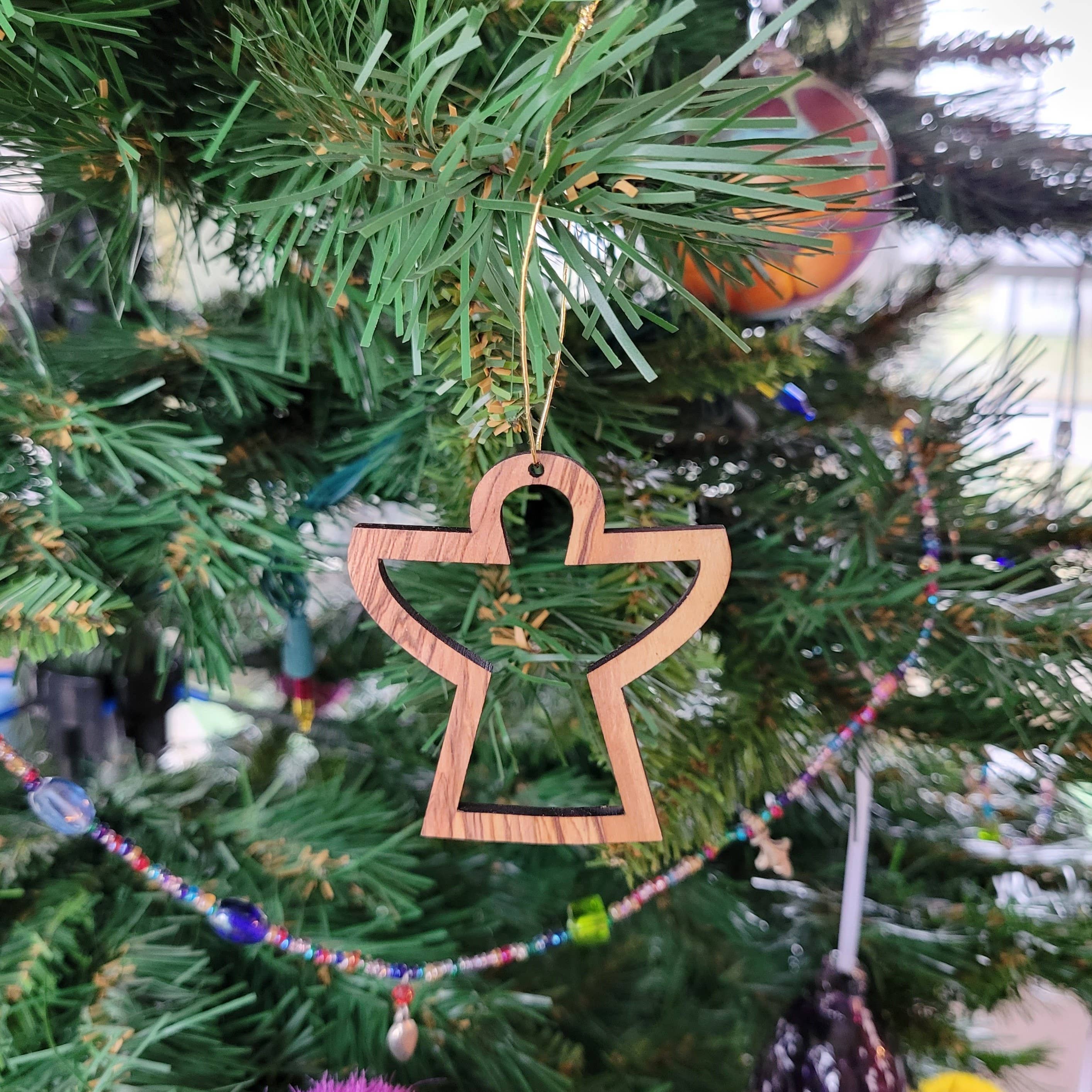 Eclectic Woodchuck – Großhandel Verzierung – Offener Engel aus Olivenholz1