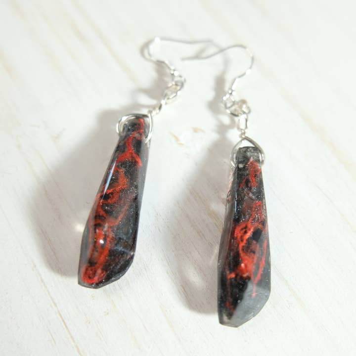 Højeste leder Kylo Ren Kyber halskæde eller øreringe halskæde rød krystal Star Wars gave, kraft universet samling for engroshandel hos BlueButterflyBazaar