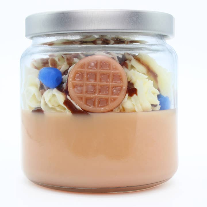 Winding Wick Candles - Wholesale Jar/Filled Candle - Upside Down 011 Candle, Waffles and Berries Dessert Candle1