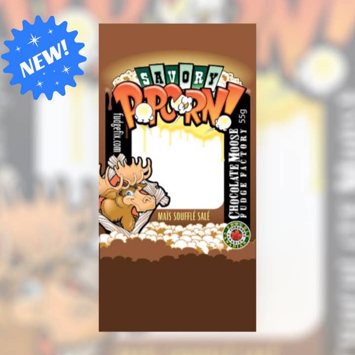 Chocolate Moose Fudge Factory - Wholesale Popcorn - NEW Savory Popcorn - SWEET CHILLI