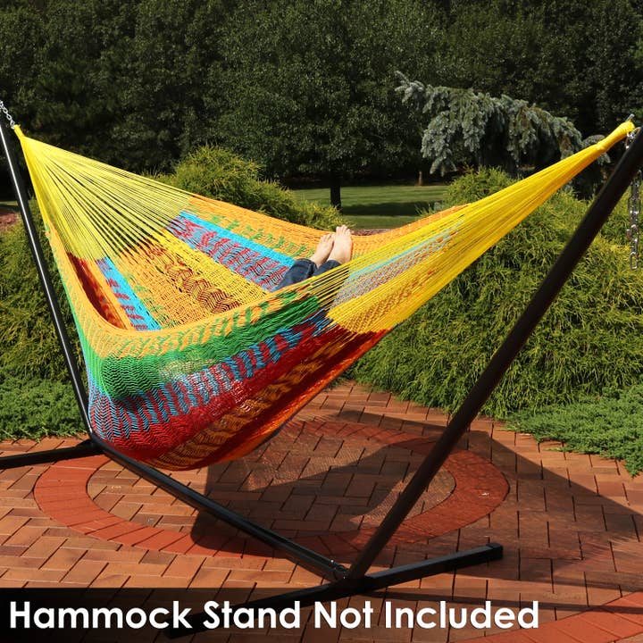 Sunnydaze Decor - Wholesale Hammock - Handwoven XXL Thick Cord Mayan Family Hammock - Multi-Color