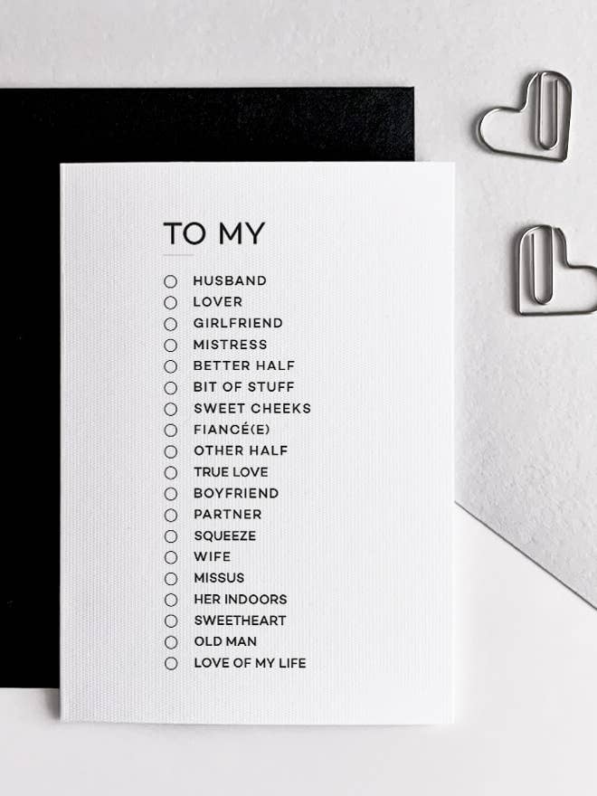 To My Partner Greetings Card for wholesale by HELLO TIME