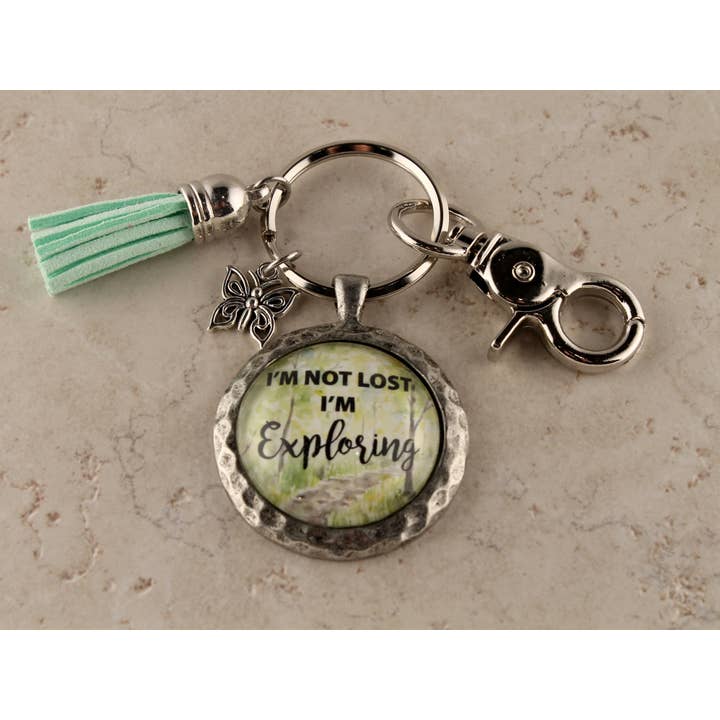 KEY28 - I'm Not Lost I'm Exploring Keychain for wholesale by Urban Charm