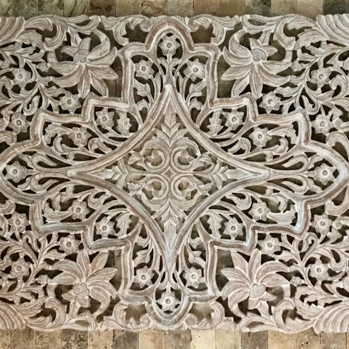 Wilco Home - Wholesale Wall Accent - Hand Carved Ivory Coast 3-d Carved Wall Plaque from India4