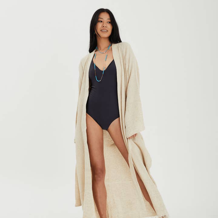 Pinara Linen Kimono and other Purchase Wholesale linen cotton sarees. Free Returns & Net 60 Terms on Faire trending on Faire.