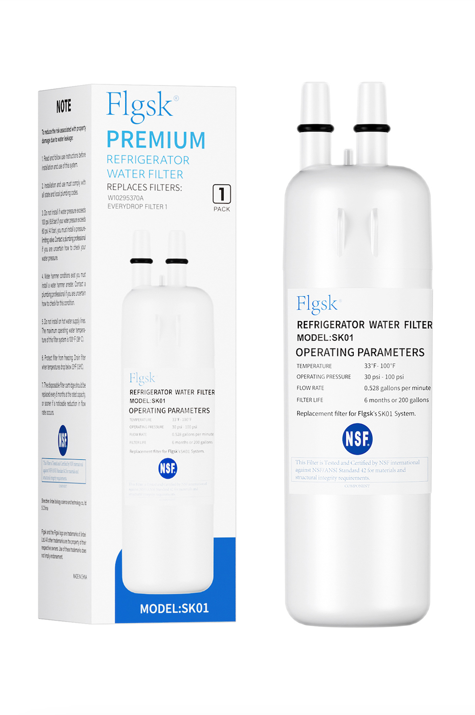True Marqet LLC - Wholesale Water Filter - Flgsk Premium Replacement for Whirlpool® W10295370A, KitchenAid® KAD1RXD1, Kenmore® 9081 Filters4