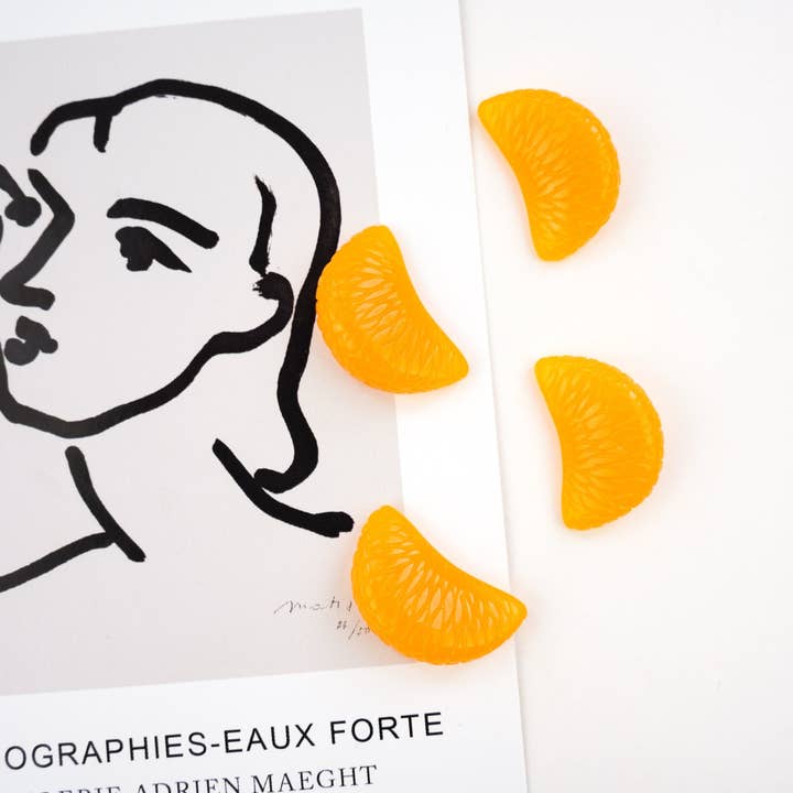 Mini Story Co - Wholesale Magnet - Juicy Mandarin Slice Magnet Set5