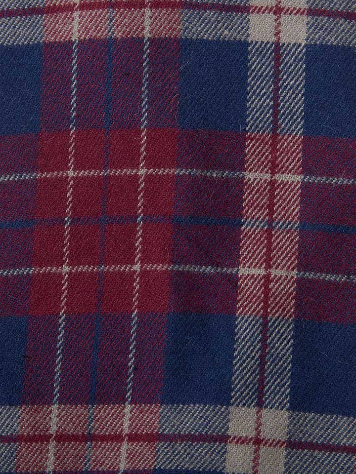 Lee Valley Ireland - Wholesale Button Down Shirt - Men's - Grandfather Shirt Flannel Maroon Navy Check (LV10)7