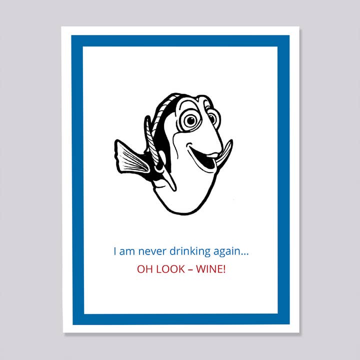 Cartão Adulto Disney Dory Wine por atacado de Design Corner