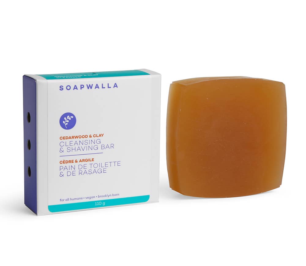 Soapwalla - Wholesale Bar Soap - Cedarwood & Clay Cleansing Bar, 110gr3