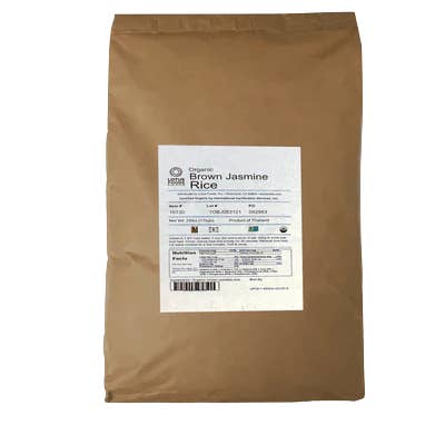 Lotus Foods - Wholesale Rice - Organic Brown Jasmine Rice - MCPD® - 25# bulk