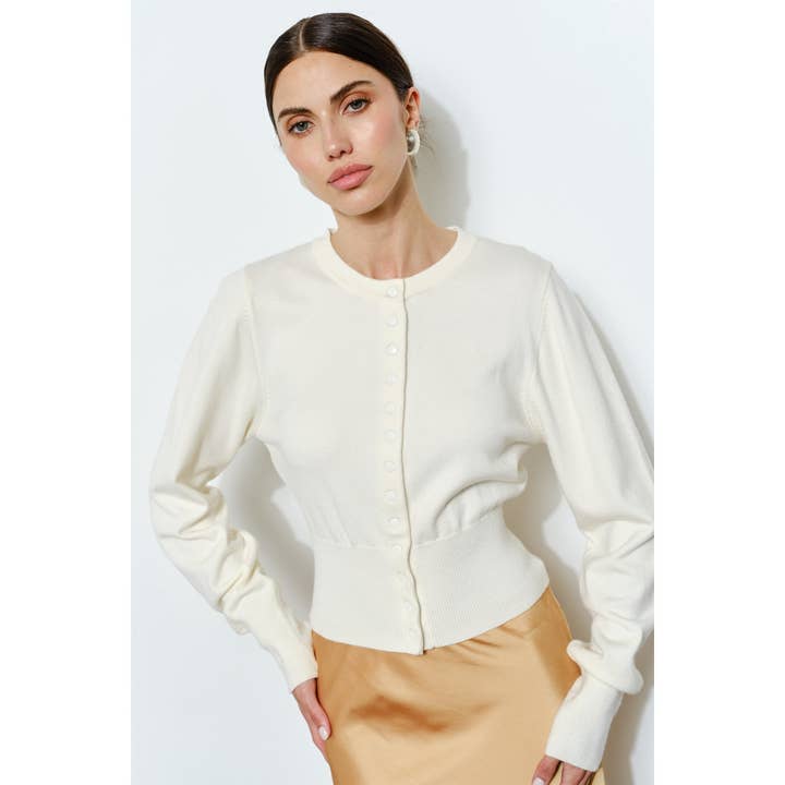 Cassandra Snap Button Cardigan for wholesale by Loucia