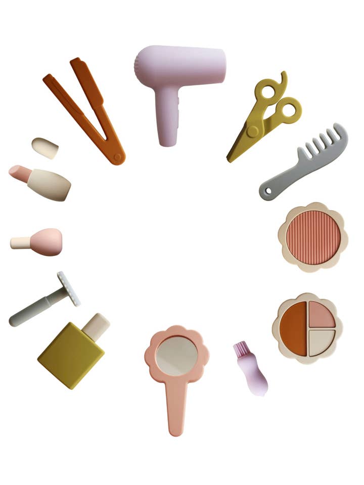 Silicone Hair and Makeup Play Set for wholesale by Marlowe & Co