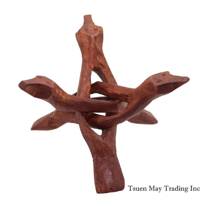 Wooden Tripod Stand for Abalone Shell or Crystal Ball - 6" for wholesale by Ritual Scent