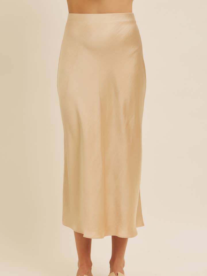 in february - Wholesale Skirt - Women's - HIGH QUALITY THICK SILKY SATIN BIAS CUT MAXI SKIRT