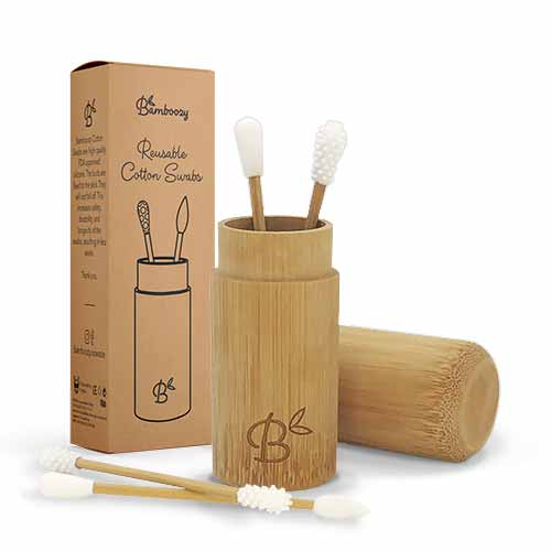 Bamboozy x Cosmeau - Wholesale Cotton Swab/Q-Tip - Reusable Bamboo Cotton Swabs 100% Organic