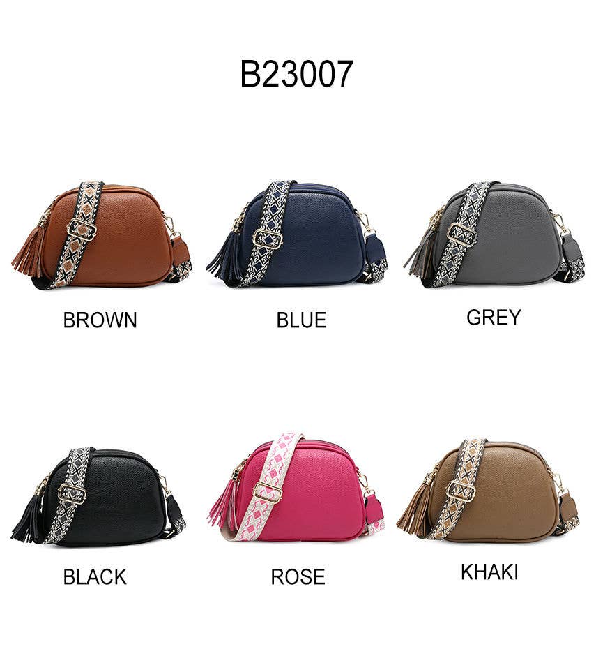 Papaya Fashion Ltd – wholesale Crossbody bag – Women's – B23007 Cross Body Handbag with three zip top sections18
