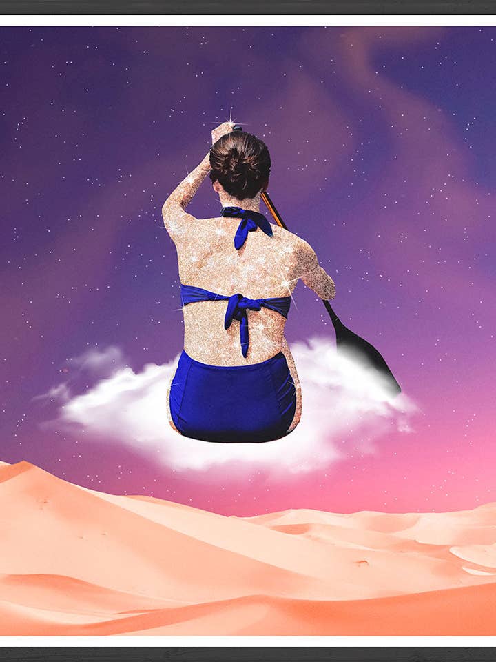 Lad stien vise sig selv Collage vægprint for engroshandel hos The Underdog Print Shop