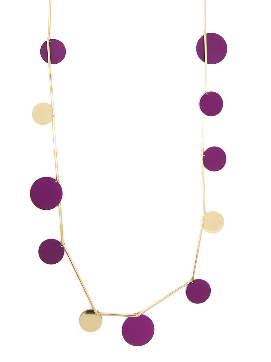 ZENZII Jewelry - Wholesale Bib Necklace - Flat Circle Long Necklace1