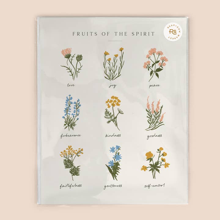 Reap+Sow - Wholesale Art print - Fruits of the Spirit Flower Art Print12