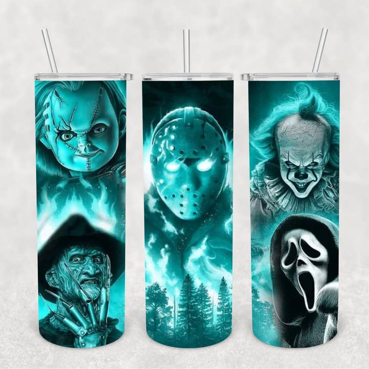 Horror Faces glow-in-the-dark tumbler för wholesale av Beautiful Creations by Laney