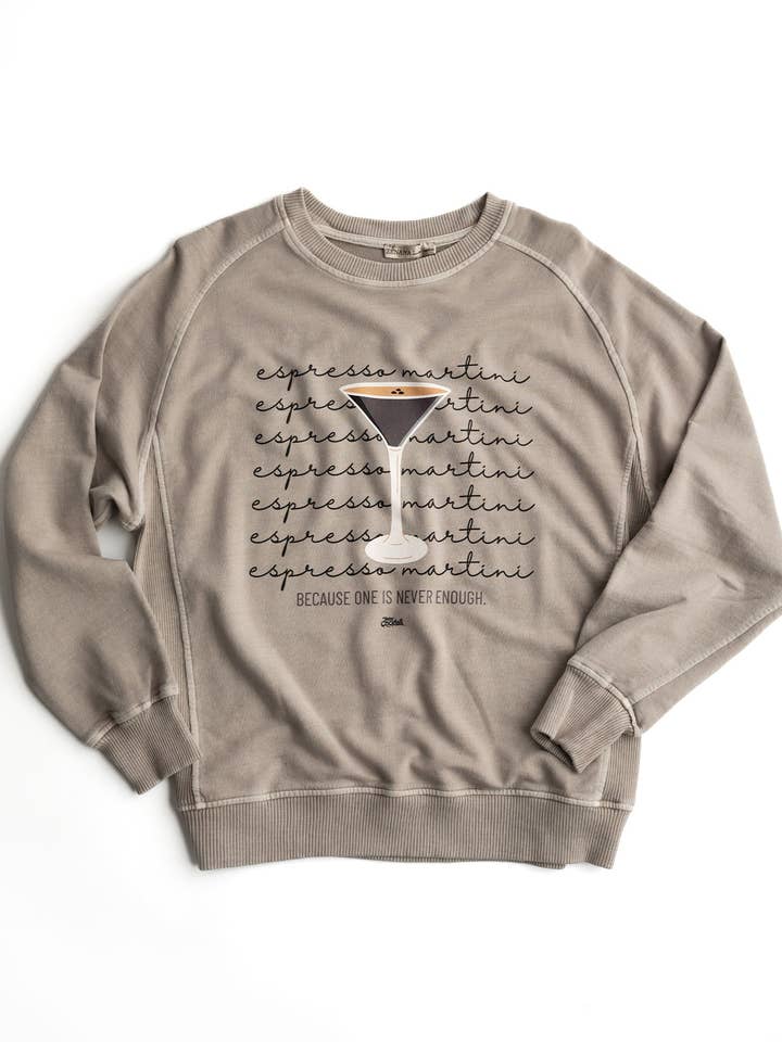 Espresso Martini, fordi én aldrig er nok Damer Terry Crew Sweatshirt for engroshandel hos Team Cocktail