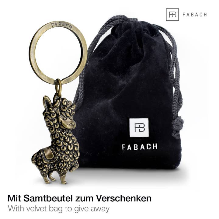 FABACH – Die Schlüsselanhänger-Schmiede – wholesale Nyckelring - Unisex – ”No Drama Lama” lama nyckelring - cool lama/alpacka hängsmycke - lyckocharm och present till lamaälskare