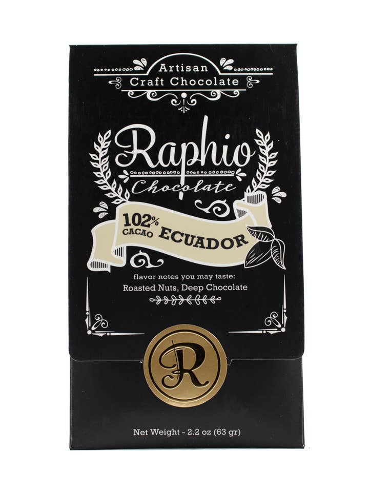 102% Equateur Chocolat Noir pour la vente par Raphio Chocolate