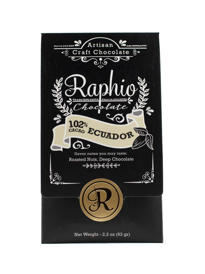102% Ecuador Dark Chocolate for wholesale by Raphio Chocolate