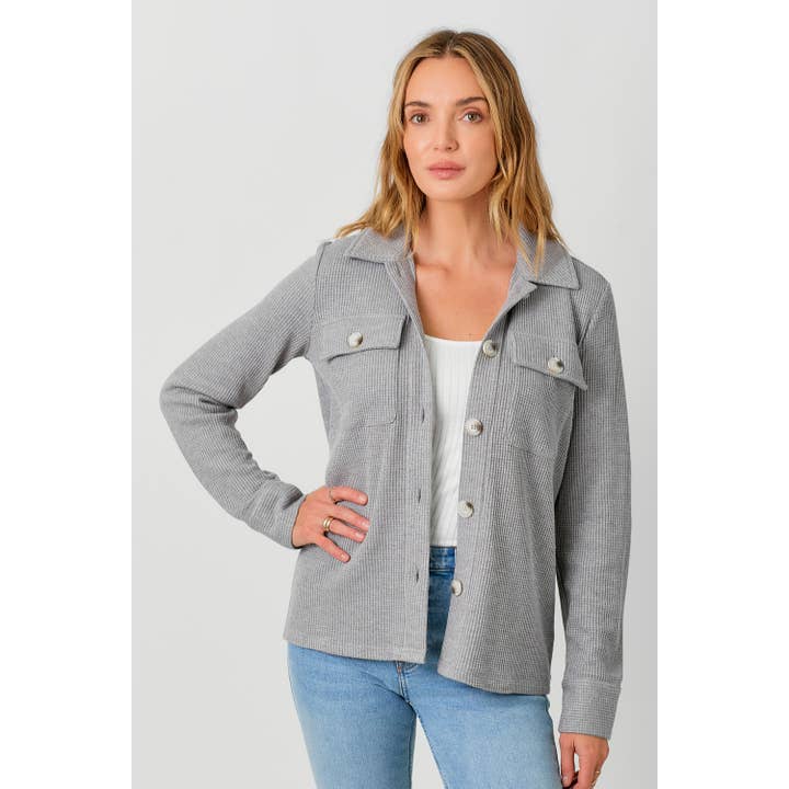 BUTTON DOWN THERMAL SHACKET for wholesale by Apolline