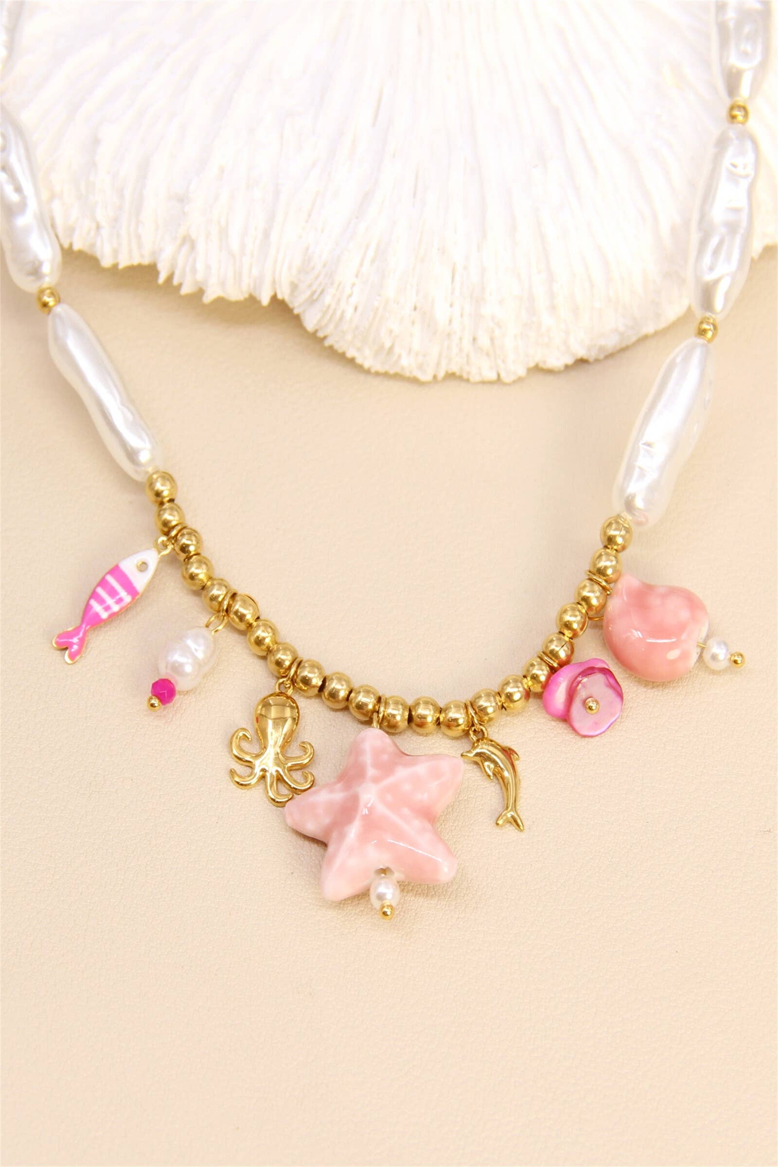 BELLISSIMA BIJOUX - Wholesale Kids Necklace - Kids - "Pink Ocean" Necklace – Gentle Dive2