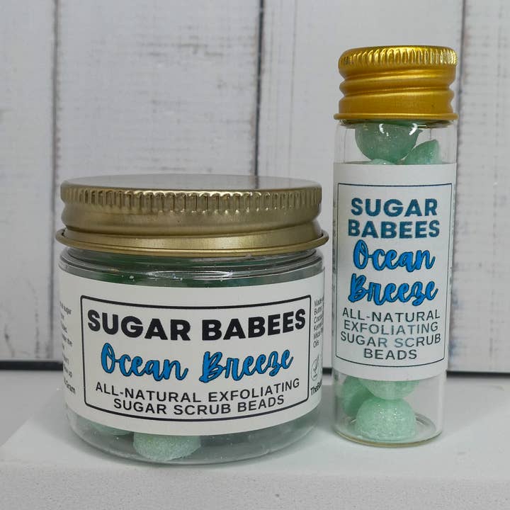 Ocean Breeze Sugar Babees | Single-Use Solid Scrub Beads for wholesale by Dot & Co.