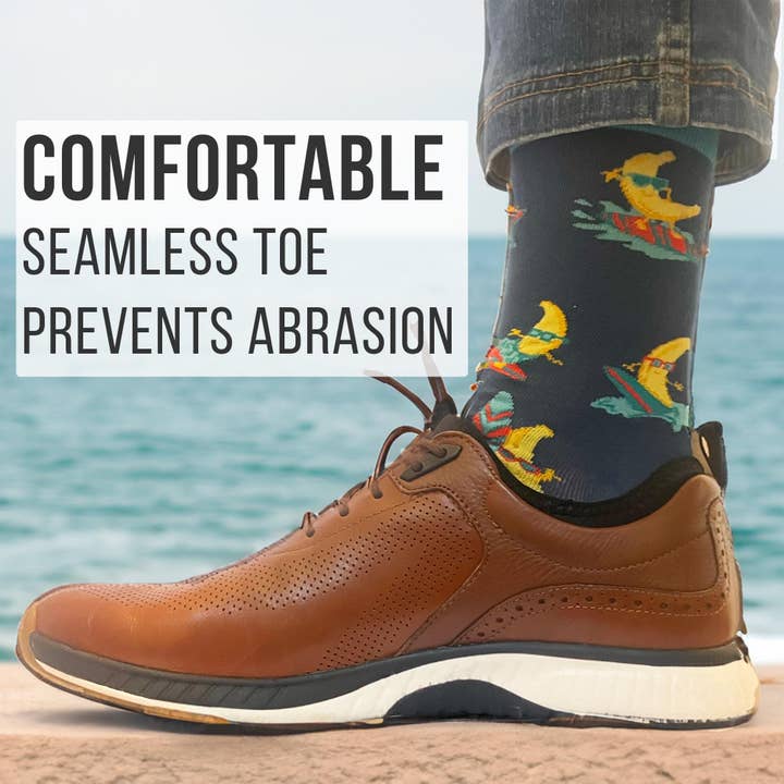 Imagery Socks – wholesale Strumpor - Herr – Herrstrumpor med surfande bananer2