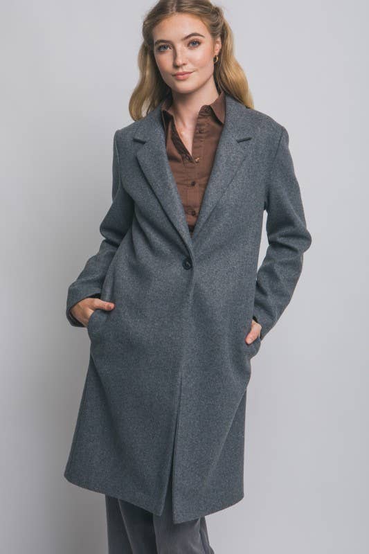 Vanilla Monkey - Wholesale Coat - Women's - Classic Single Breasted Long Coat8