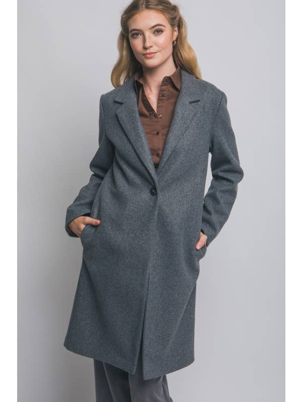 Vanilla Monkey - Wholesale Coat - Women's - Classic Single Breasted Long Coat8