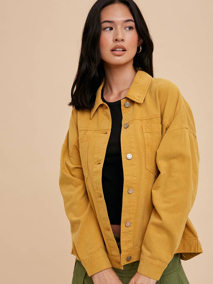 GARMENT WASHED LIGHTWEIGHT SHACKET for wholesale by In Loom