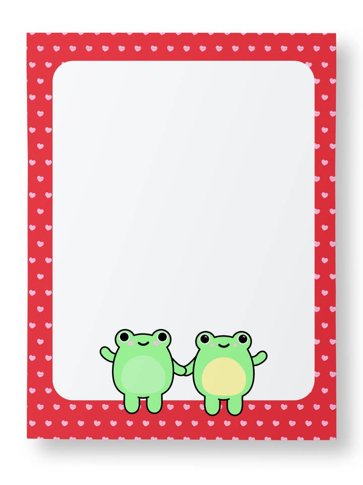 Frogs in Love - A2 Memo Pad for wholesale by Robo Roku