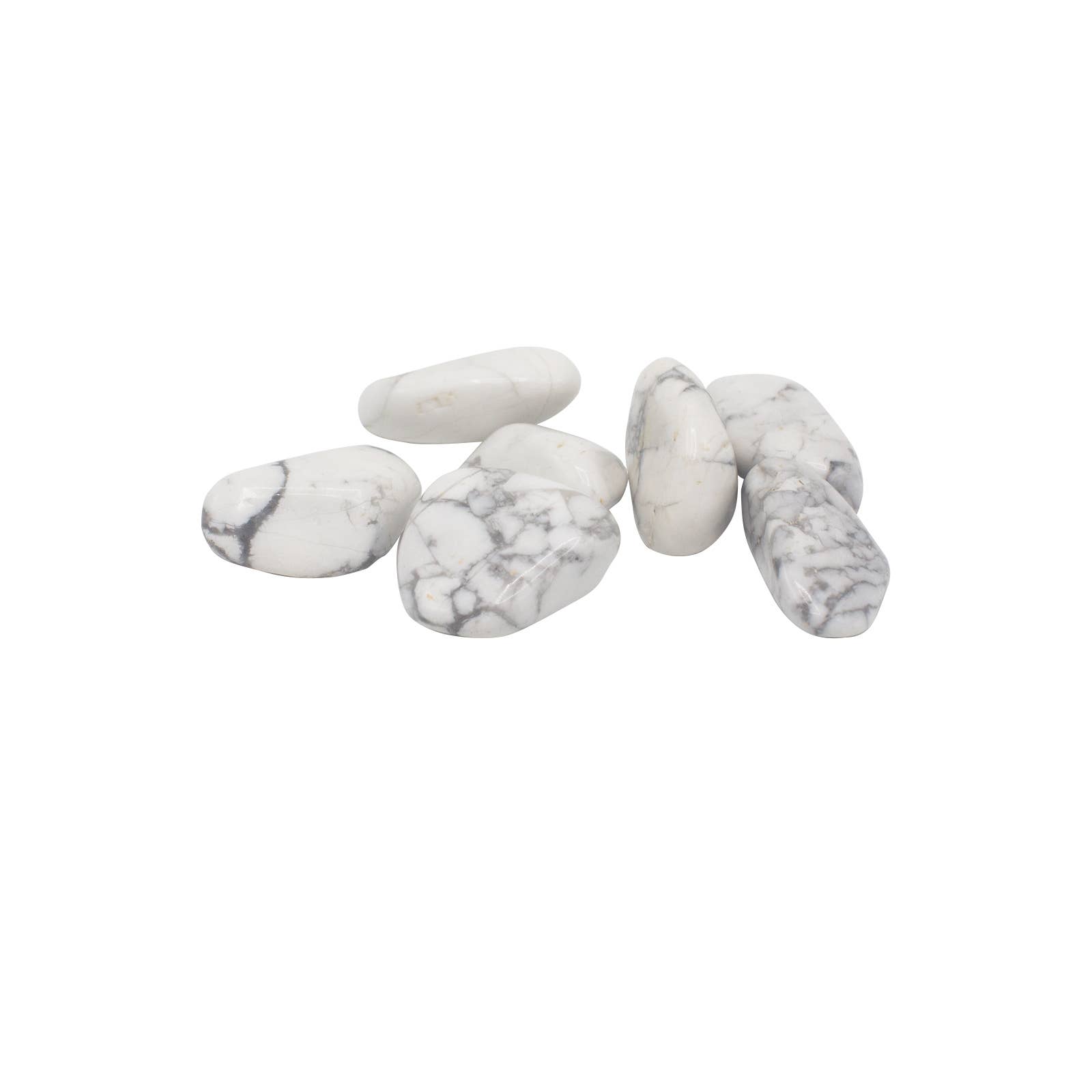 AWGifts Europe - Wholesale Spiritual Stone/Crystal - TBm-04 - L Tumble Stones - Howlite, White2