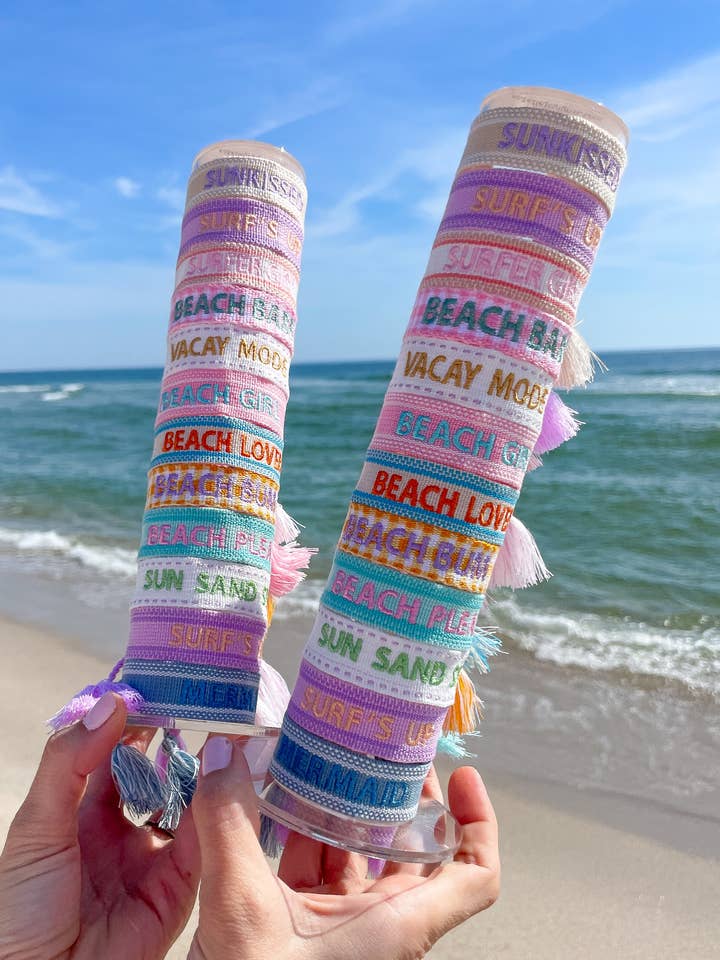 Beach Bracelet / Beach Jewelry / Embroidered Bracelet for wholesale by EstelleJoyLynn, LLC