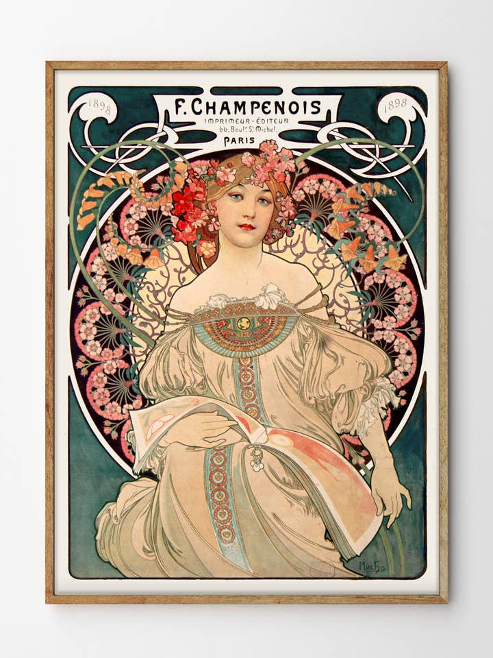 Alfons Mucha, F. Champenois Printer/Publisher for wholesale by Gustave