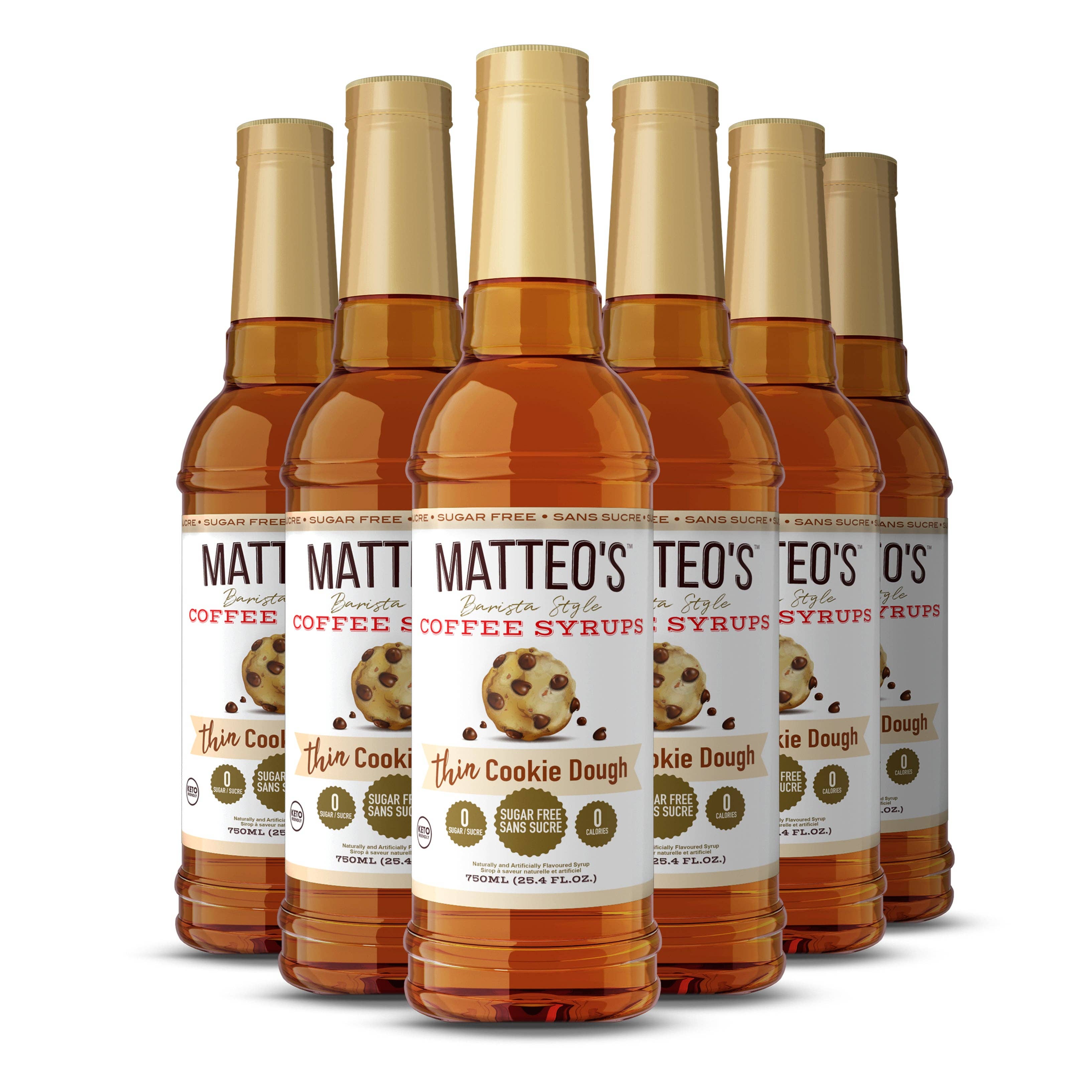 Matteo's - Wholesale Iced Coffee/Cold Brew - Matteo's Sugar Free Coffee Syrup, Cookie Dough, 0 Calories, 0 Sugar, Keto Friendly8