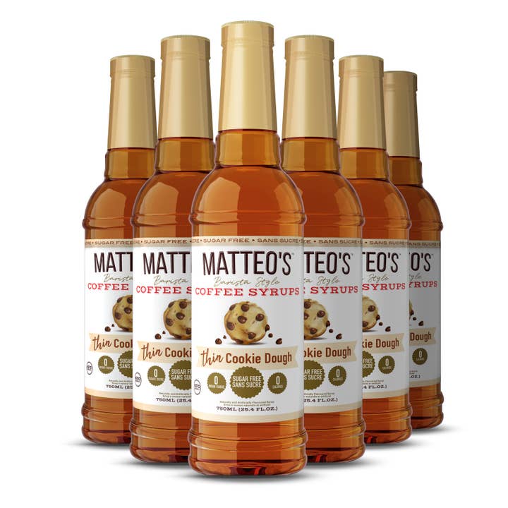 Matteo's - Wholesale Iced Coffee/Cold Brew - Matteo's Sugar Free Coffee Syrup, Cookie Dough, 0 Calories, 0 Sugar, Keto Friendly8
